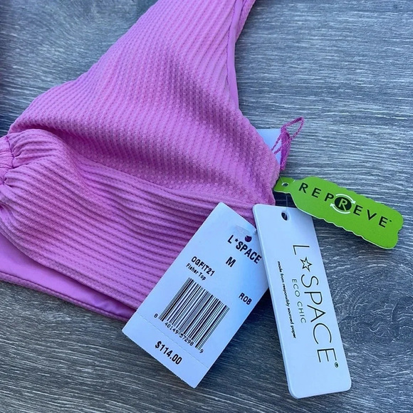 L*space Fisher Bikini Top, rosebud - Picture 6 of 9